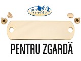Placuta L cu nituri pentru zgarzi personalizate, dimensiune 70x20 mm , se personalizeaza pe o fata pe 2 randuri, nituri incluse  - 54 RON