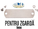 Placuta L cu nituri din inox pentru zgarzi personalizate, dimensiune 70x20 mm , se personalizeaza pe o fata pe 2 randuri, nituri incluse 
 - 54 RON